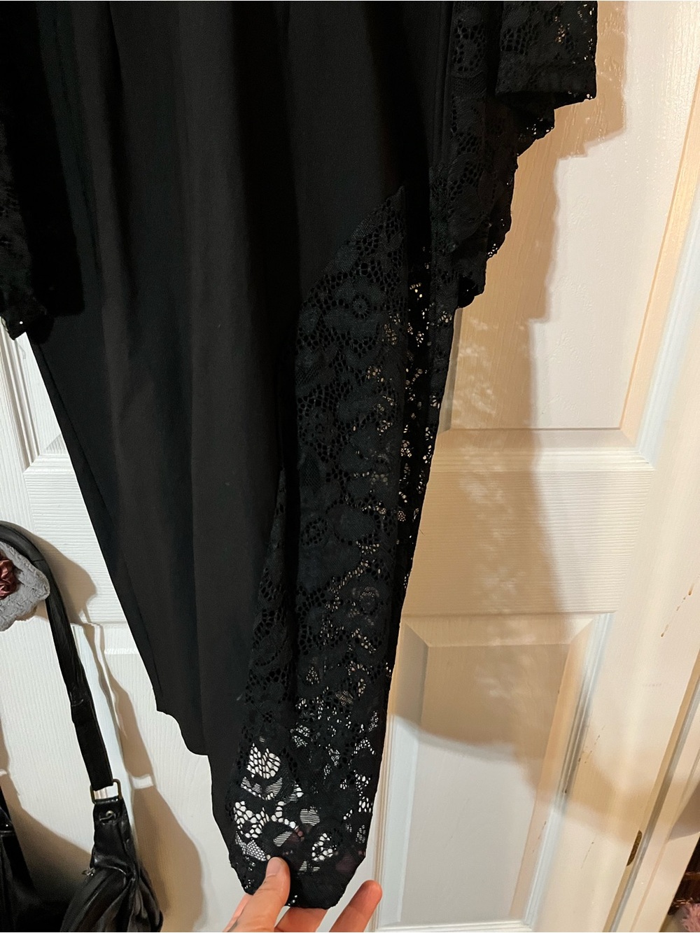 Vintage-Inspired Black Lace Pencil Dress Weasel Wear size M - Picture 5 of 8